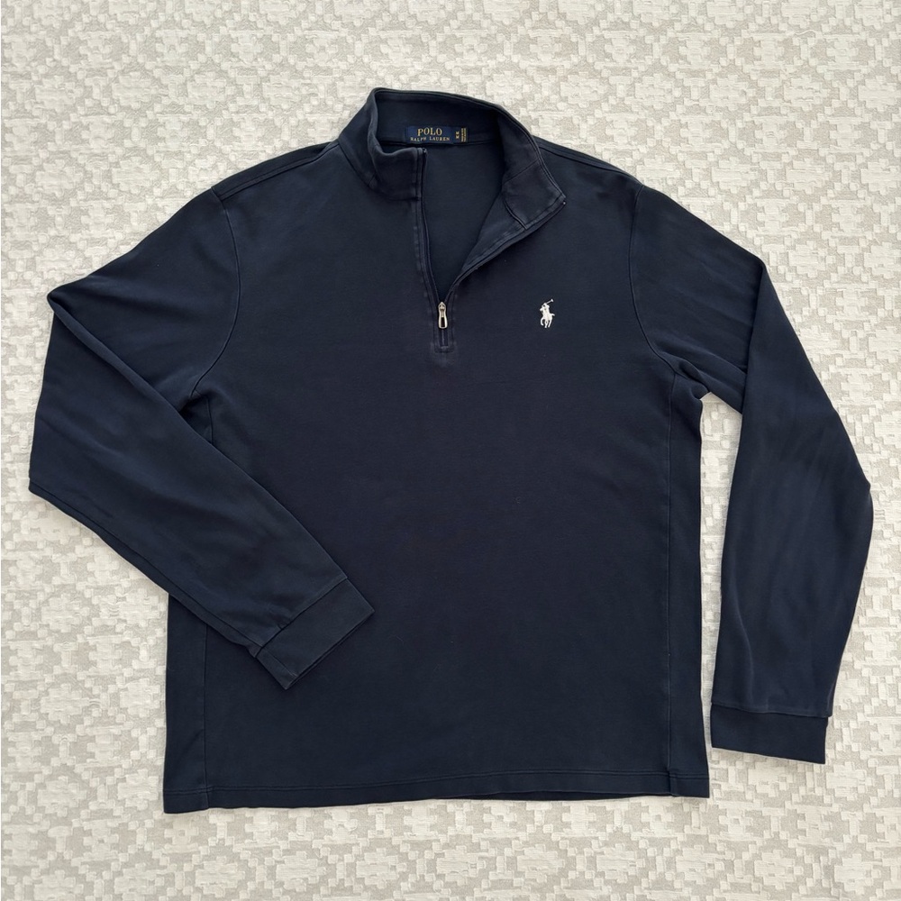 Polo Ralph Lauren Navy Long Sleeve Quarter Zip Pullover